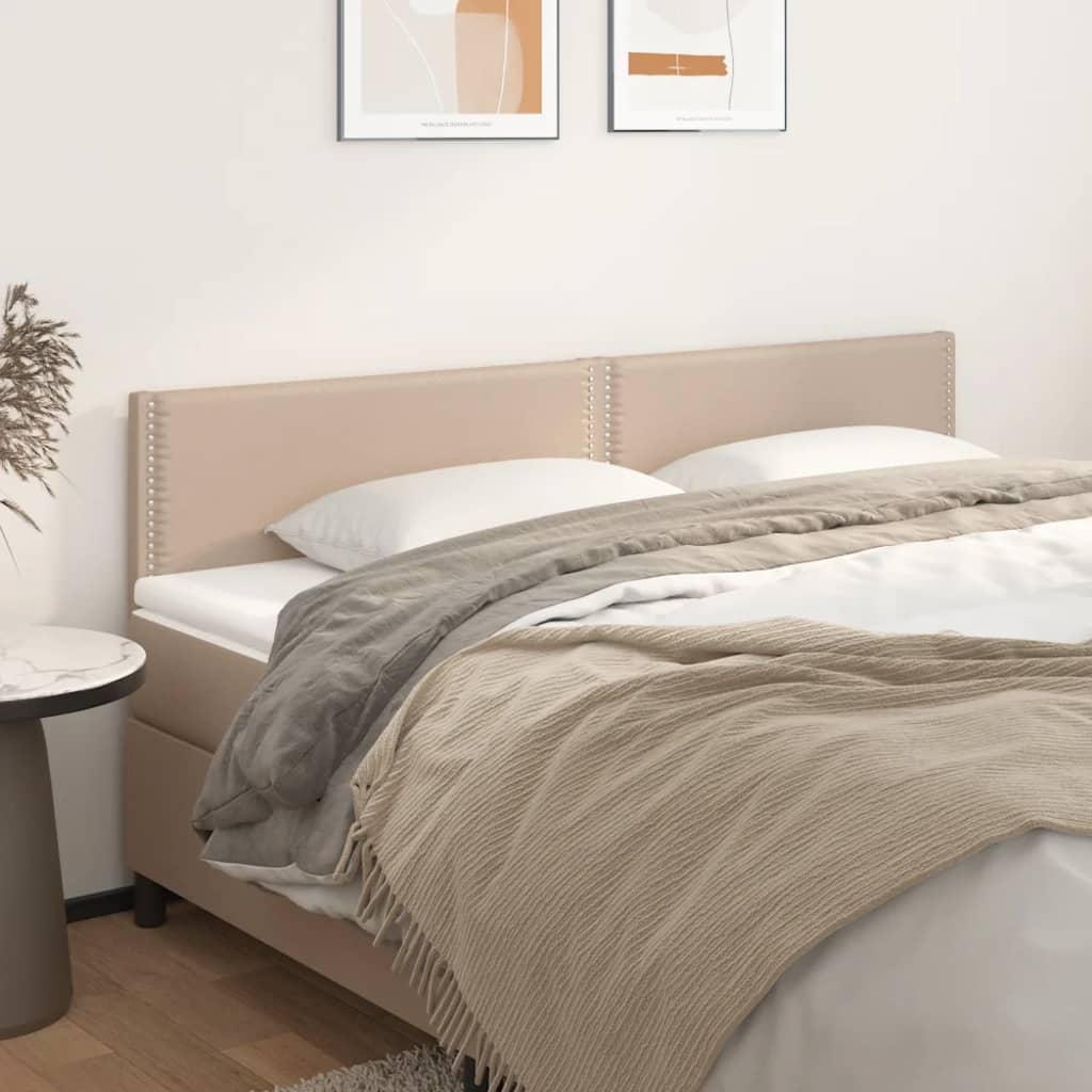 Čela Postele 2 Ks 80X5X78/88 Cm Umělá Kůže Cappuccino