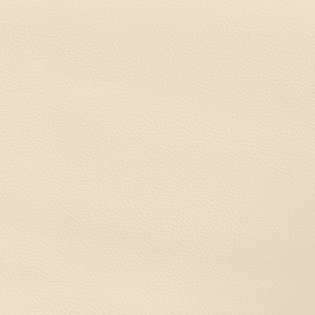 Čelo Postele 2 Ks Krémové 100X5X78/88 Cm Umělá Kůže Krémová