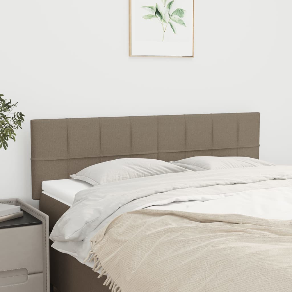 Čela Postele 2 Ks 72 X 5 X 78/88 Cm Textil Taupe