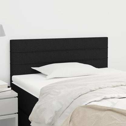 Čelo Postele 4 Ks Černé 100X5X78/88 Cm Textil Černá