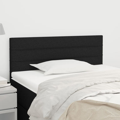 Čelo Postele 4 Ks Černé 100X5X78/88 Cm Textil Černá