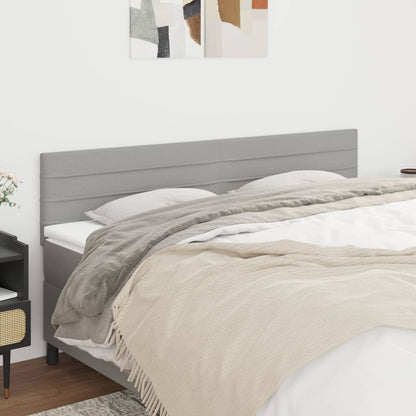 Čelo Postele 4 Ks Světle Šedé 100 X 5 X 78/88 Cm Samet Světle Šedá