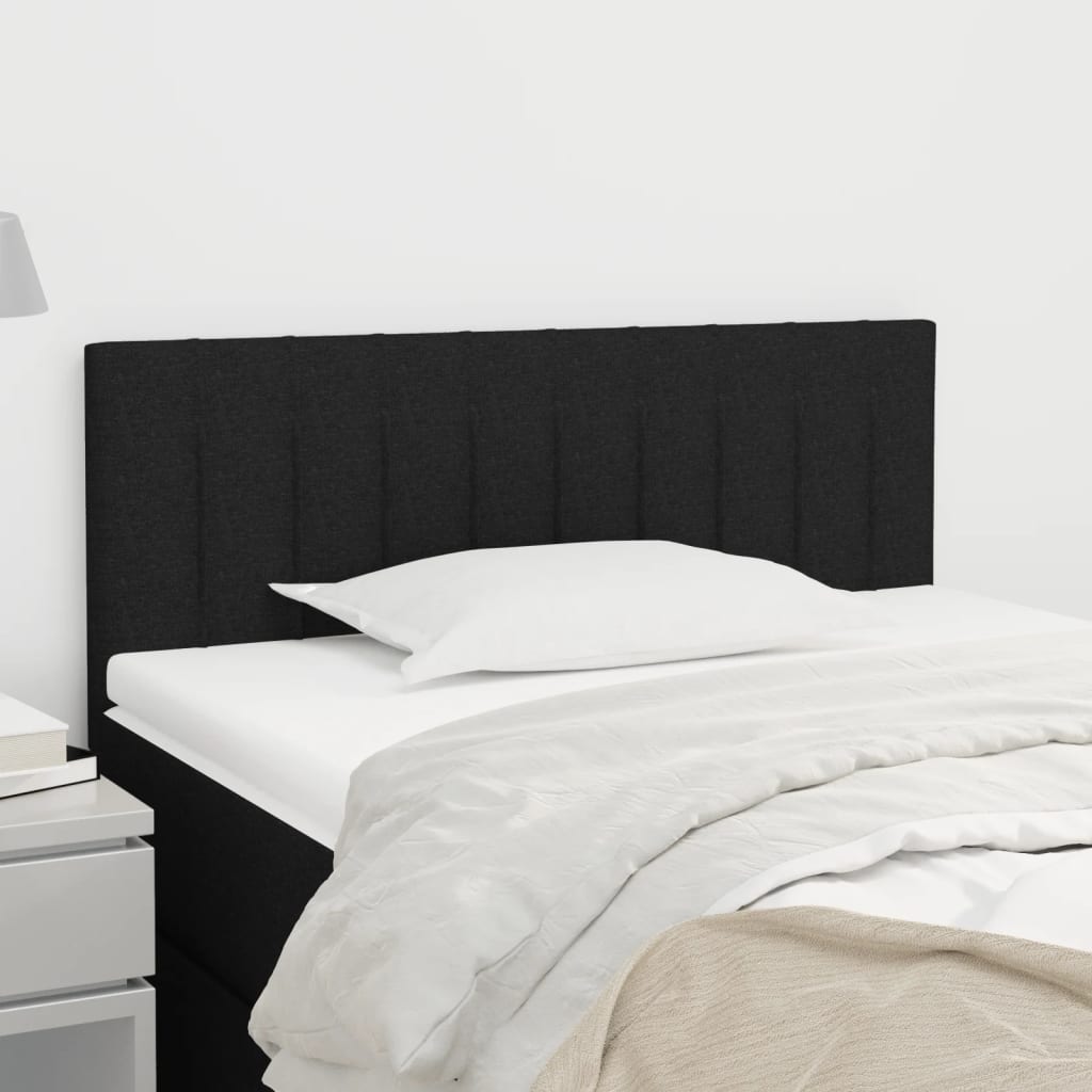 Čela Postele 4 Ks Černá 72 X 5 X 78/88 Cm Textil Černá