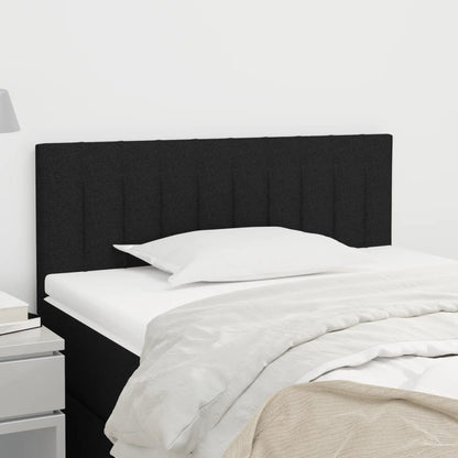 Čela Postele 4 Ks Černá 72 X 5 X 78/88 Cm Textil Černá