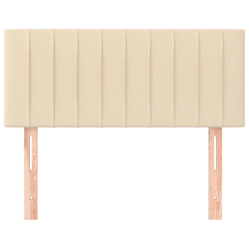 Čelo Postele Krémové 80 X 5 X 78/88 Cm Textil Krémová