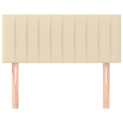 Čelo Postele Krémové 80 X 5 X 78/88 Cm Textil Krémová