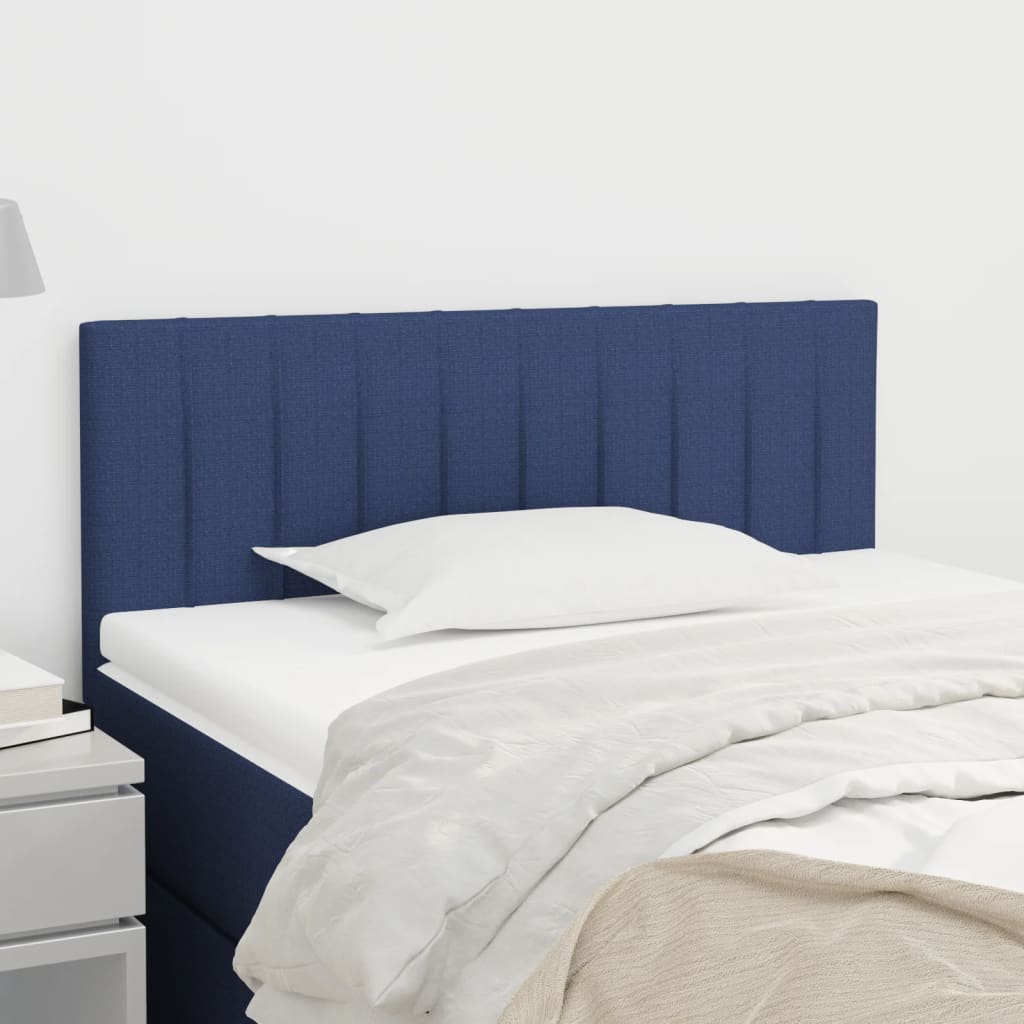 Čelo Postele 2 Ks Modré 90X5X78/88 Cm Textil Modrá