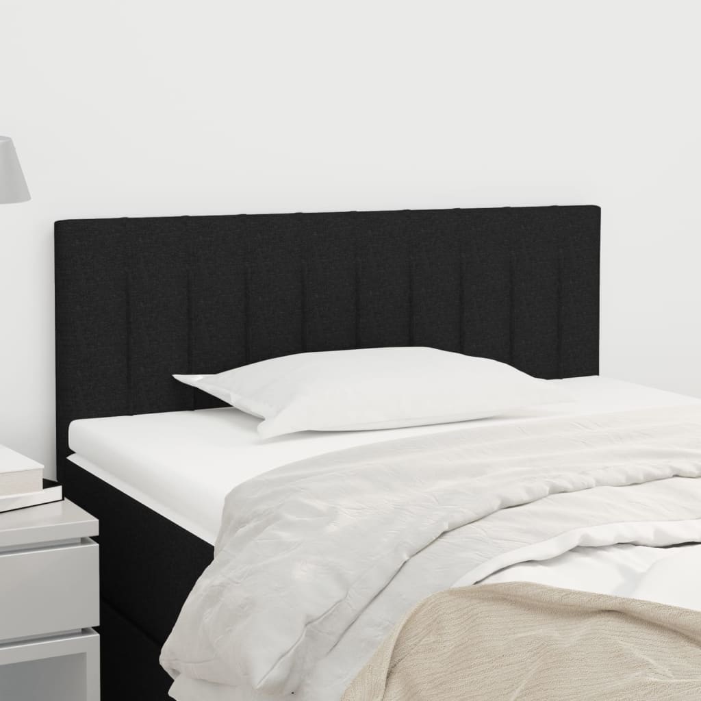 Čela Postele 4 Ks Černá 72 X 5 X 78/88 Cm Textil Černá