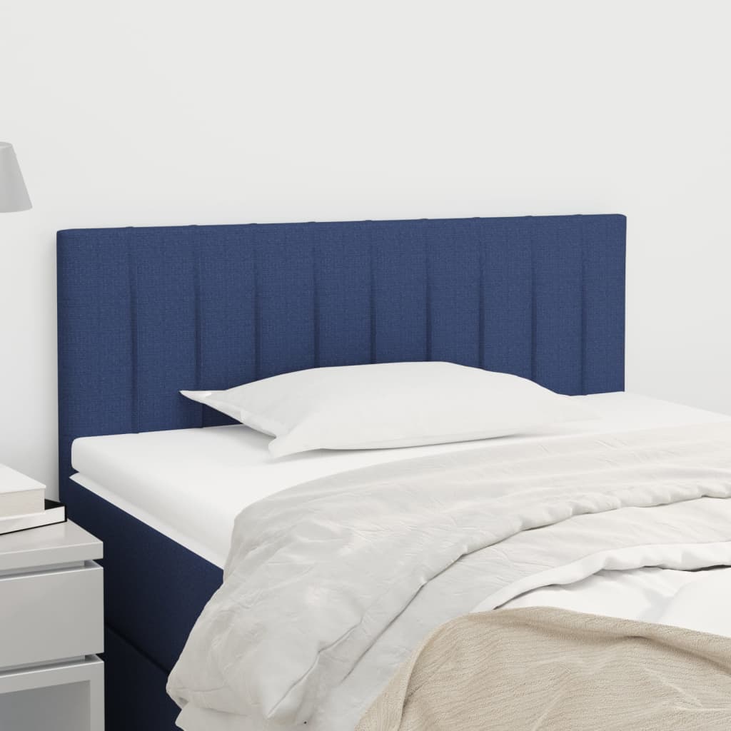 Čelo Postele 2 Ks Modré 90X5X78/88 Cm Textil Modrá