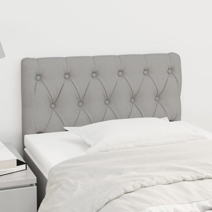 Čelo Postele 4 Ks Světle Šedé 80X7X78/88 Cm Textil Světle Šedá