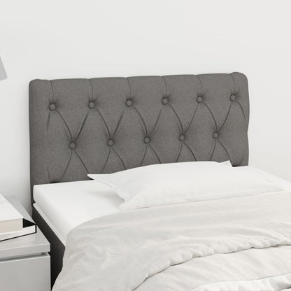 Čelo Postele 2 Ks Tmavě Šed 80X7X78/88 Cm Textil Tmavě Šedá