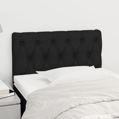 Čelo Postele 2 Ks Černé 100X7X78/88 Cm Textil Černá