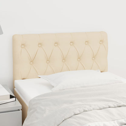 Čelo Postele 2 Ks Krémové 90X7X78/88 Cm Textil Krémová