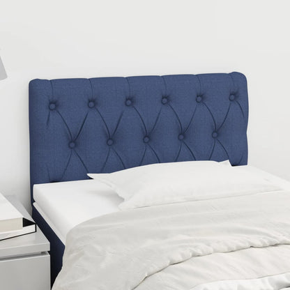 Čelo Postele 4 Ks Modré 90 X 7 X 78/88 Cm Textil Modrá