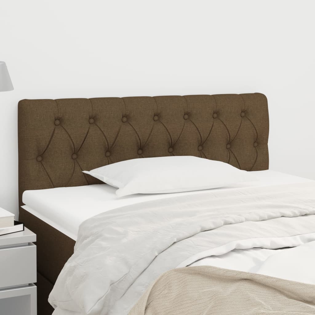Čela Postele 4 Ks 72X7X78/88 Cm Textil Tmavě Hnědá