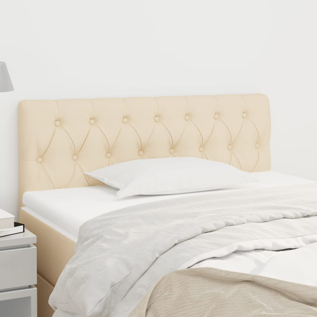 Čelo Postele 2 Ks Krémové 90X7X78/88 Cm Textil Krémová
