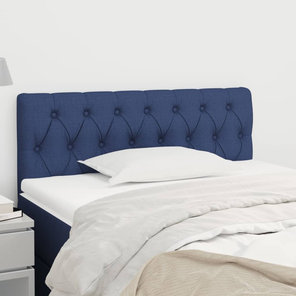 Čelo Postele 4 Ks Modré 90 X 7 X 78/88 Cm Textil Modrá