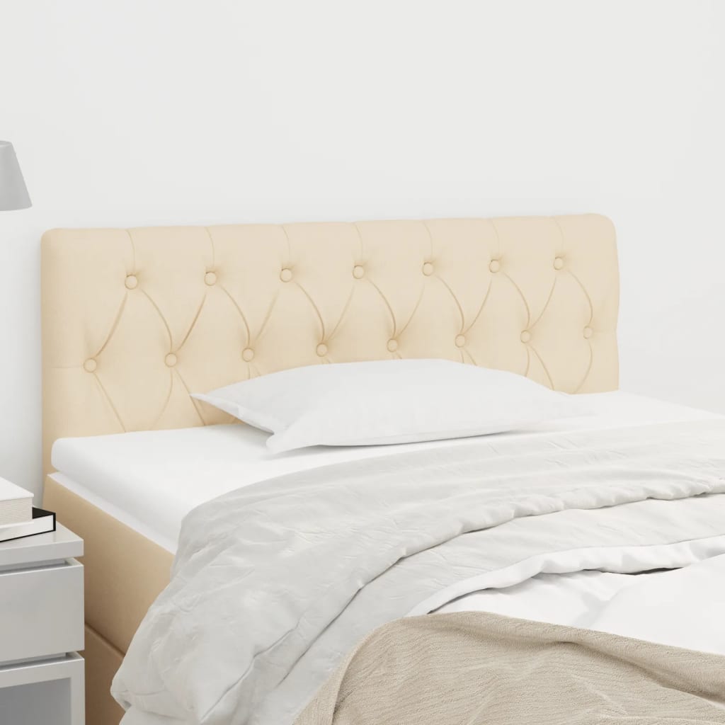 Čelo Postele 2 Ks Krémové 90X7X78/88 Cm Textil Krémová