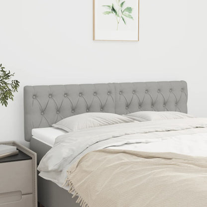 Čelo Postele 4 Ks Světle Šedé 80X7X78/88 Cm Textil Světle Šedá