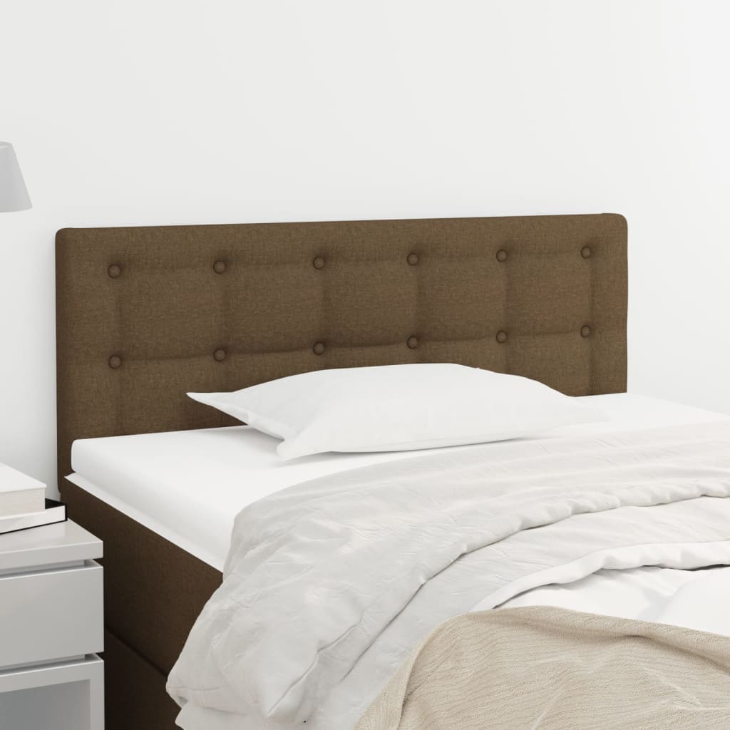 Čela Postele 4 Ks 72 X 5 X 78/88 Cm Textil Tmavě Hnědá