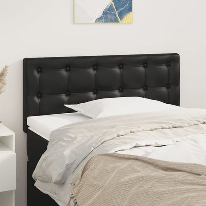 Čelo Postele 2 Ks Černé 100X5X78/88 Cm Umělá Kůže Černá