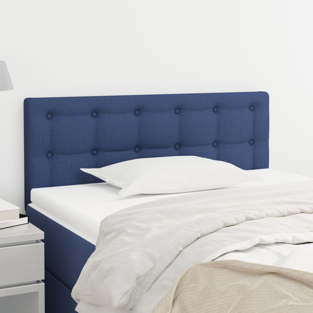 Čelo Postele 2 Ks Modré 80 X 5 X 78/88 Cm Textil Modrá