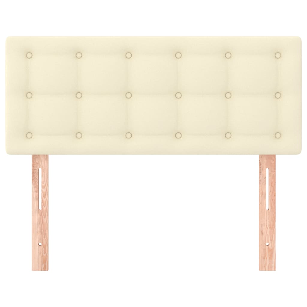 Čelo Postele Krémové 100X5X78/88 Cm Umělá Kůže Krémová