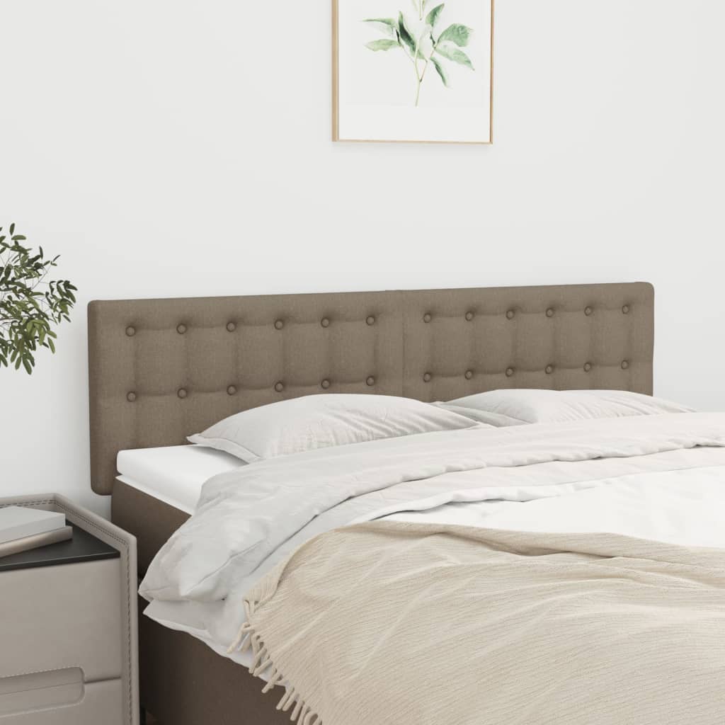 Čela Postele 2 Ks 72 X 5 X 78/88 Cm Textil Taupe