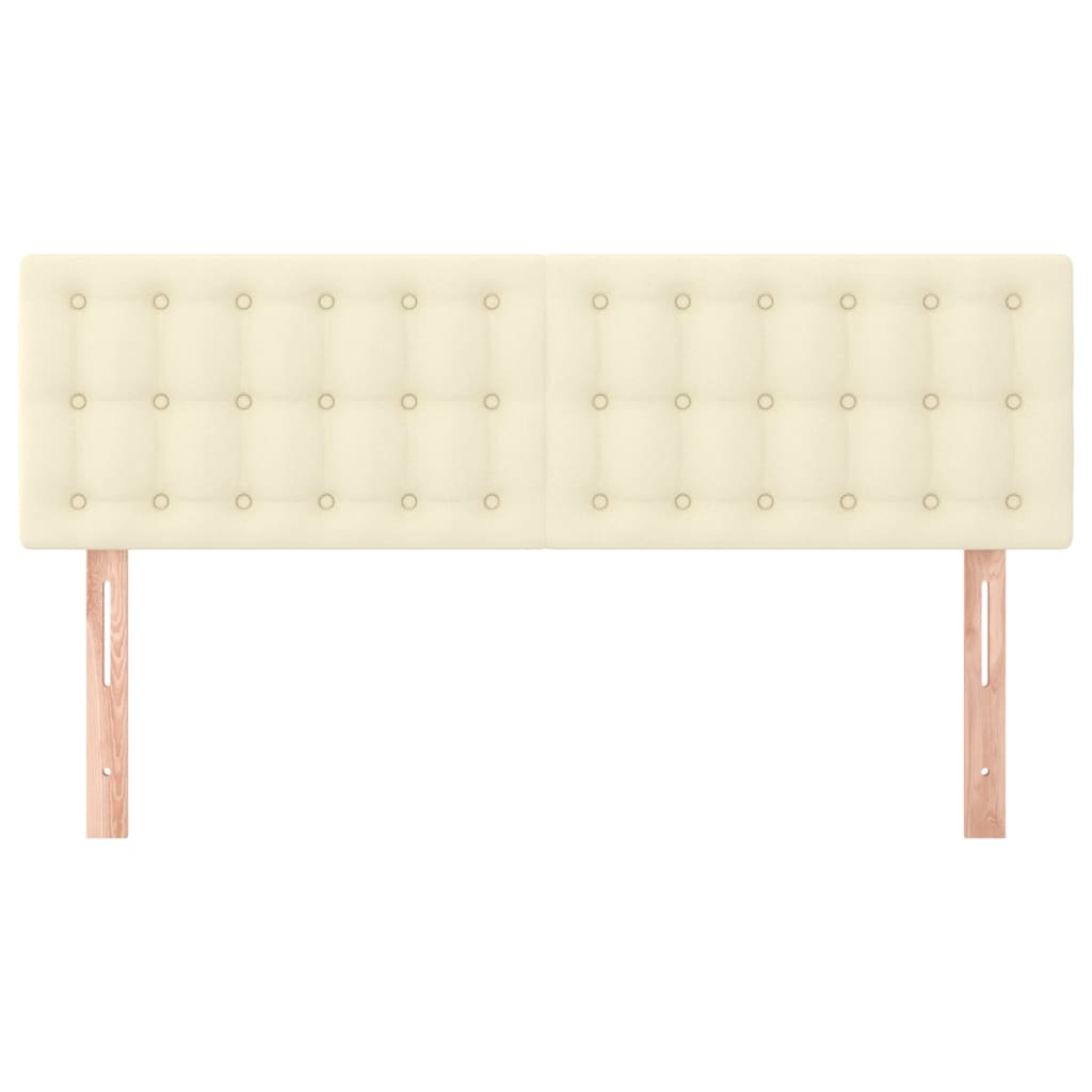 Čela Postele Krémová 144X5X78/88 Cm Umělá Kůže