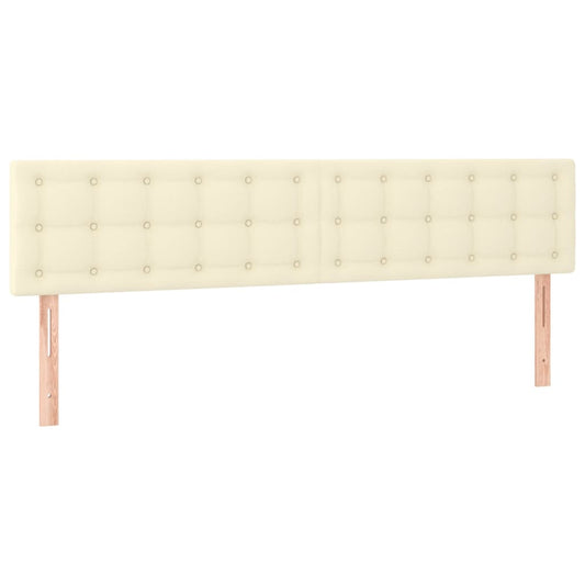 Čela Postele Krémová 160X5X78/88 Cm Umělá Kůže
