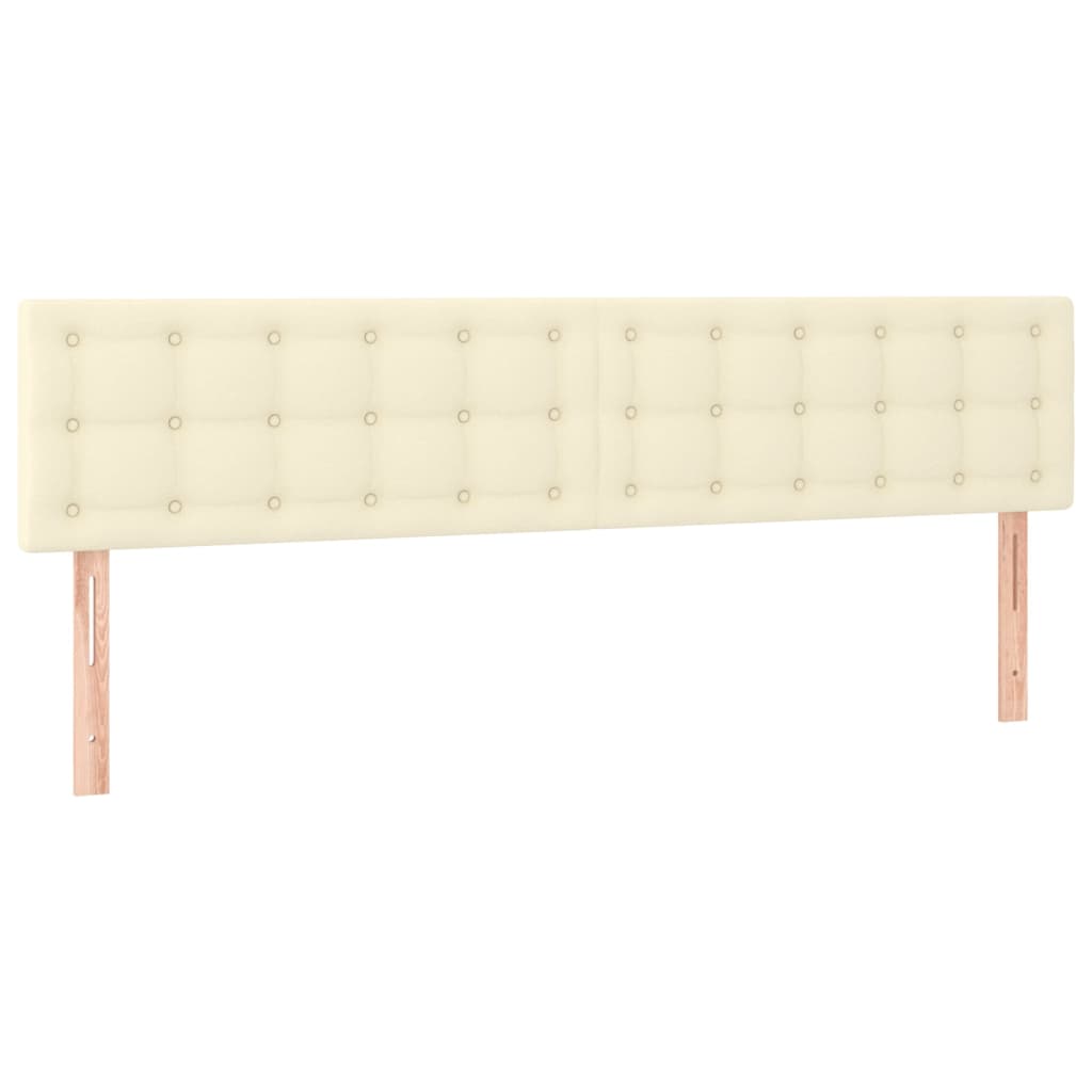 Čela Postele Krémová 180X5X78/88 Cm Umělá Kůže