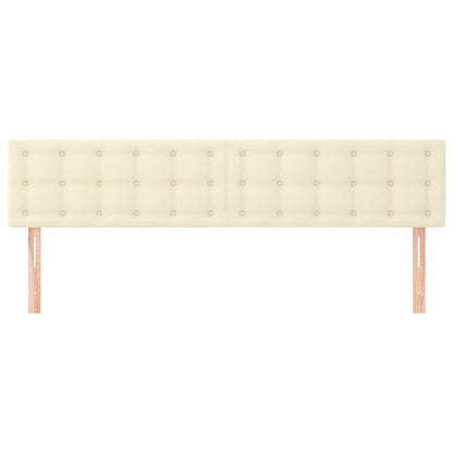 Čela Postele Krémová 180X5X78/88 Cm Umělá Kůže