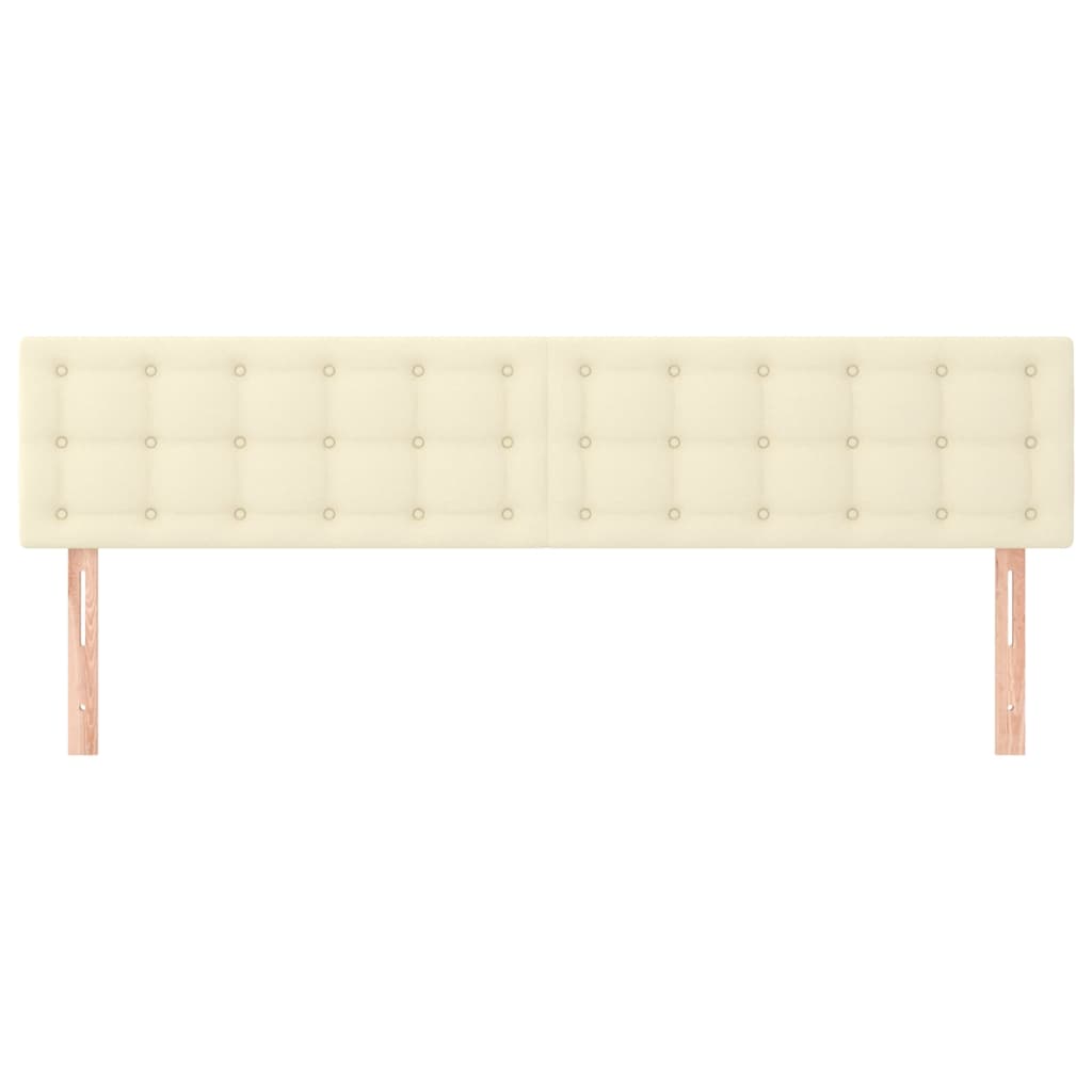 Čela Postele Krémová 200X5X78/88 Cm Umělá Kůže
