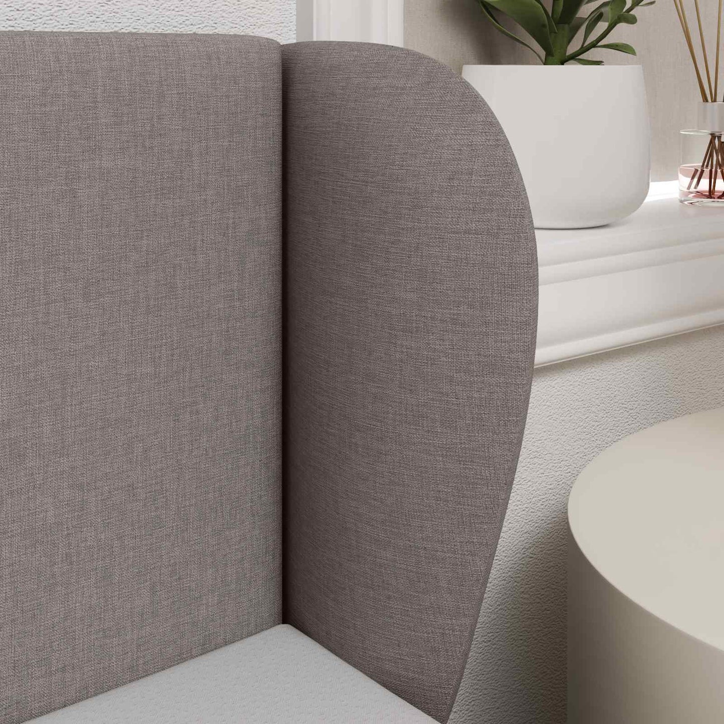 Uši Čela Postele Taupe 40 X 23 X 6 Cm Textil