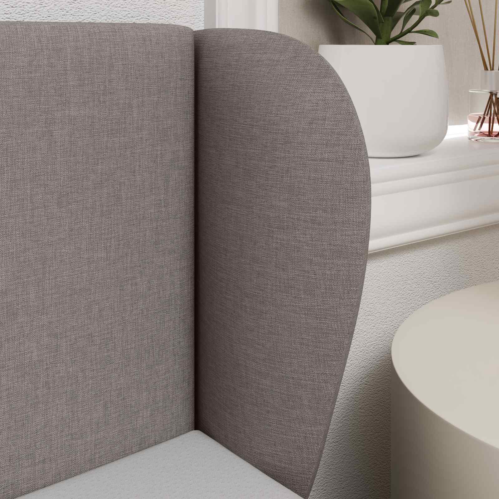 Uši Čela Postele Taupe 40 X 23 X 6 Cm Textil