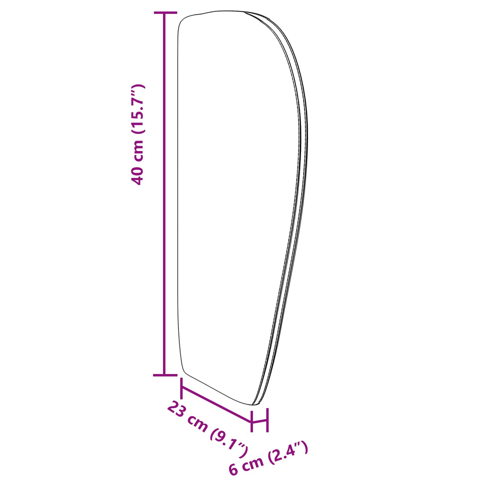 Uši Čela Postele Taupe 40 X 23 X 6 Cm Textil