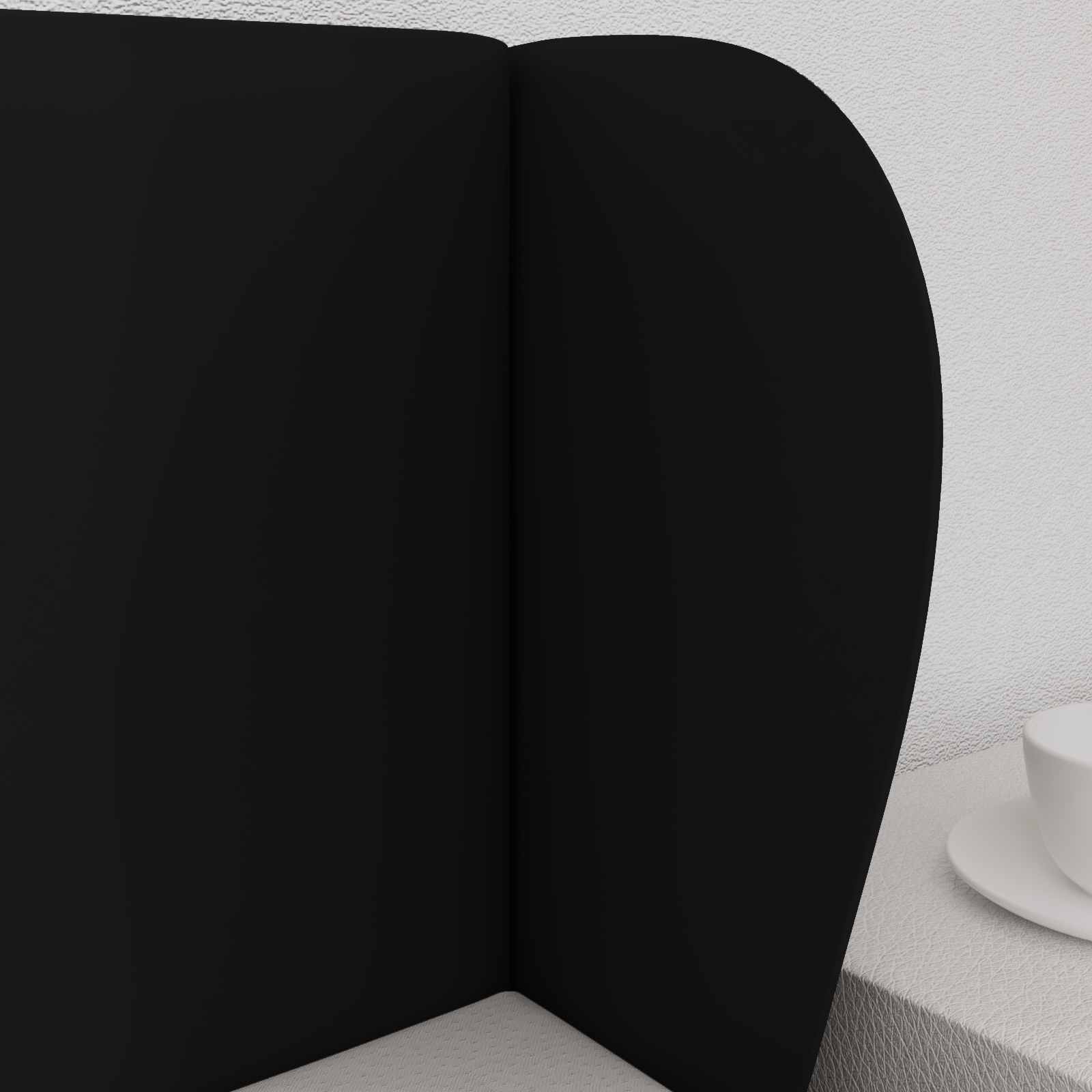 Uši Čela Postele Černá 40 X 23 X 6 Cm Pvc