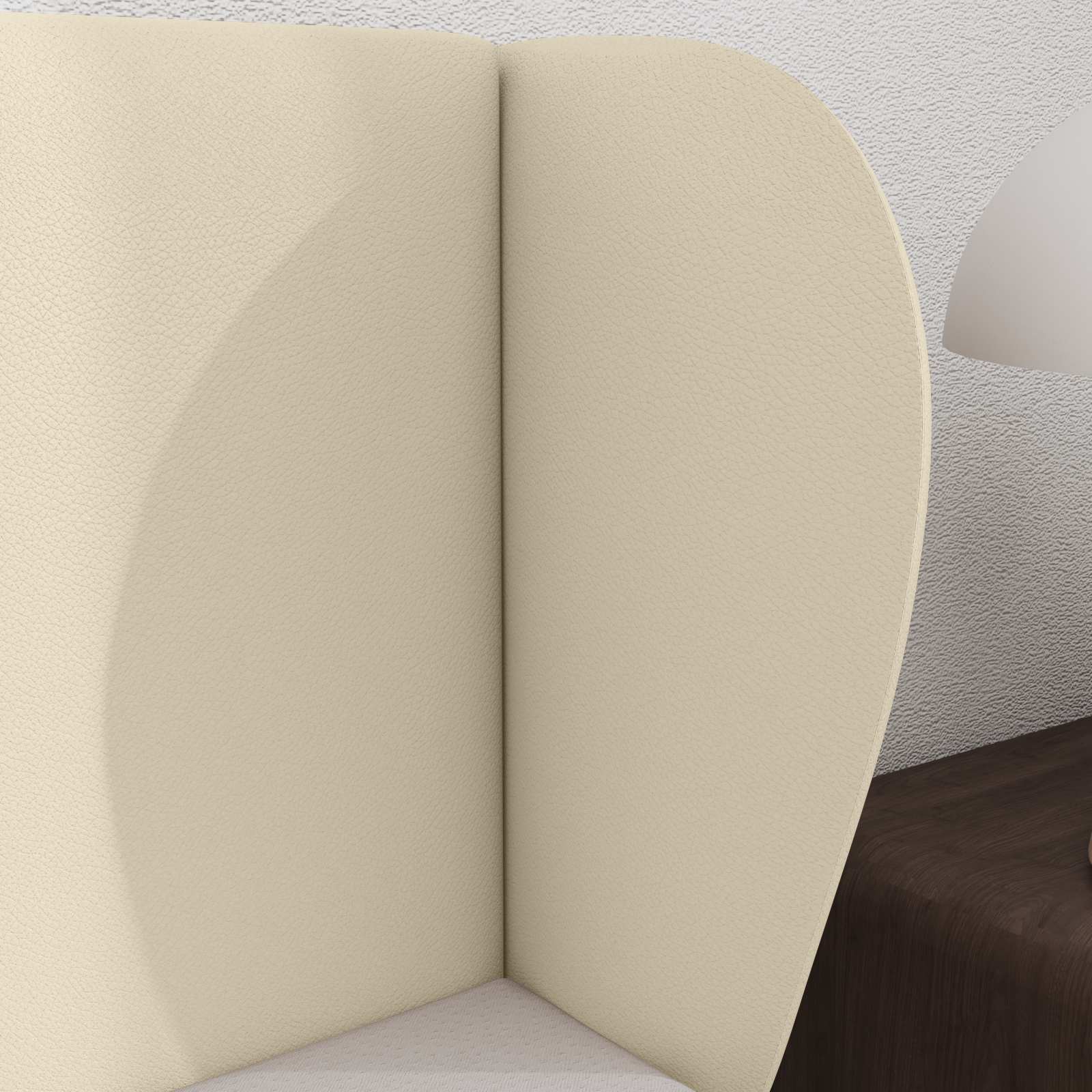 Uši Čela Postele Krémová 40 X 23 X 6 Cm Pvc