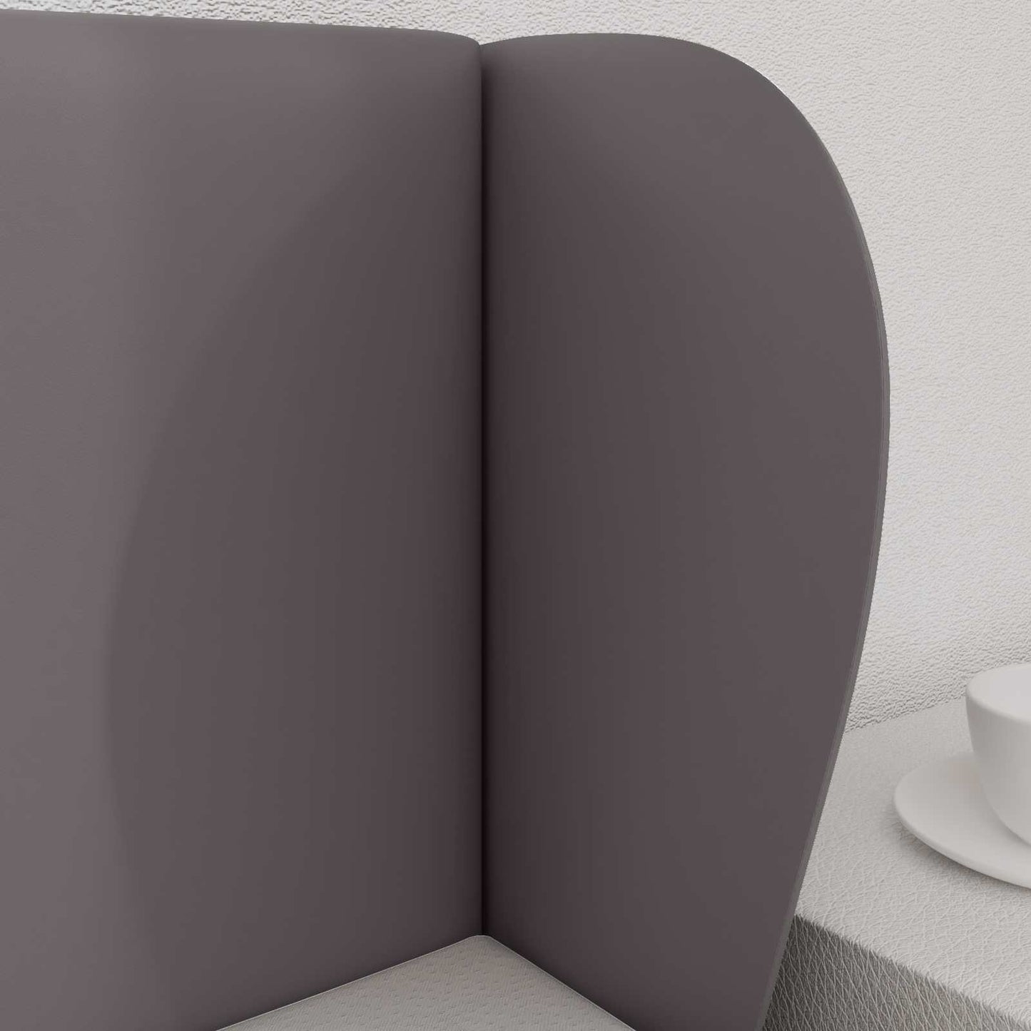 Uši Čela Postele Tmavě Šedá 40 X 23 X 6 Cm Pvc