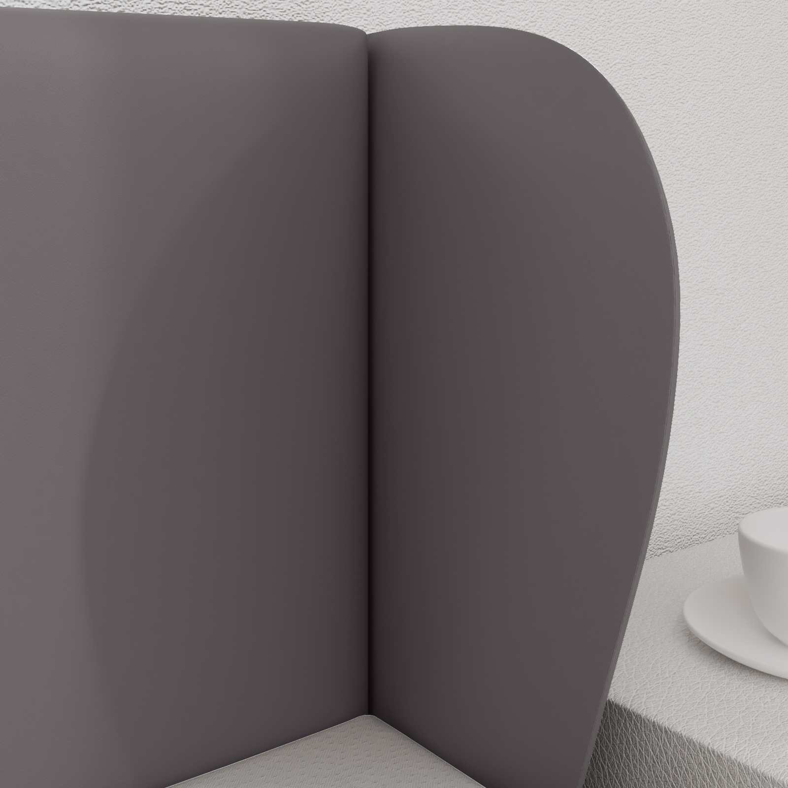 Uši Čela Postele Tmavě Šedá 40 X 23 X 6 Cm Pvc