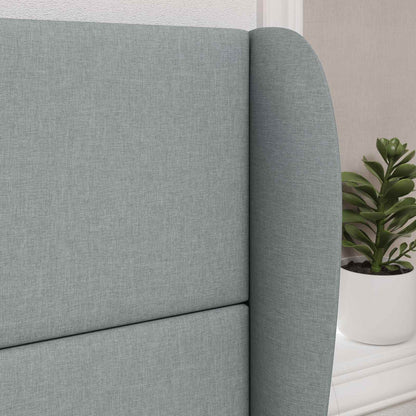 Uši Čela Postele Světle Šedá 80 X 23 X 6 Cm Textil