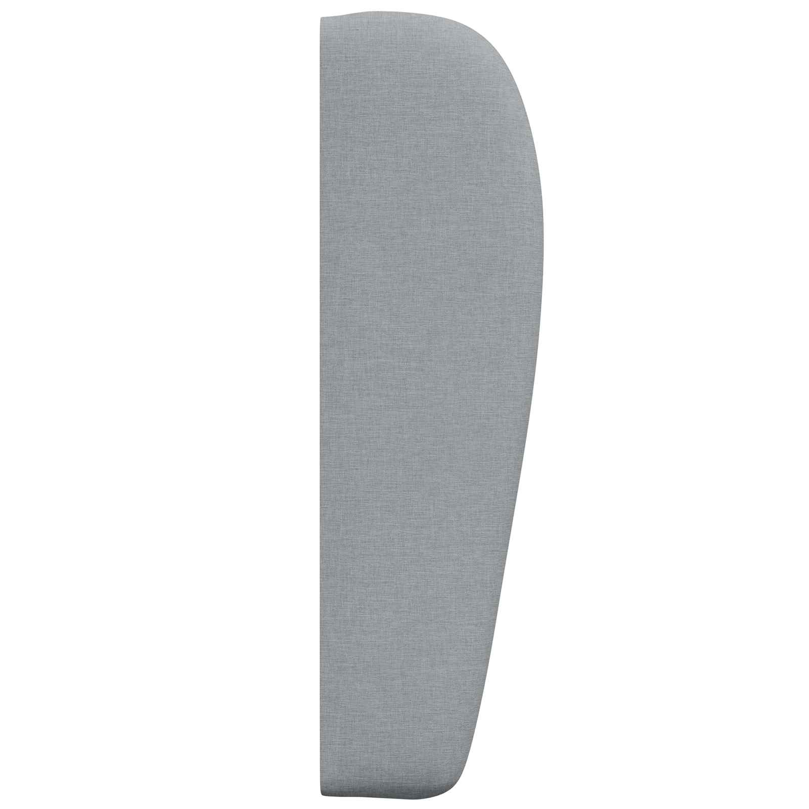 Uši Čela Postele Světle Šedá 80 X 23 X 6 Cm Textil