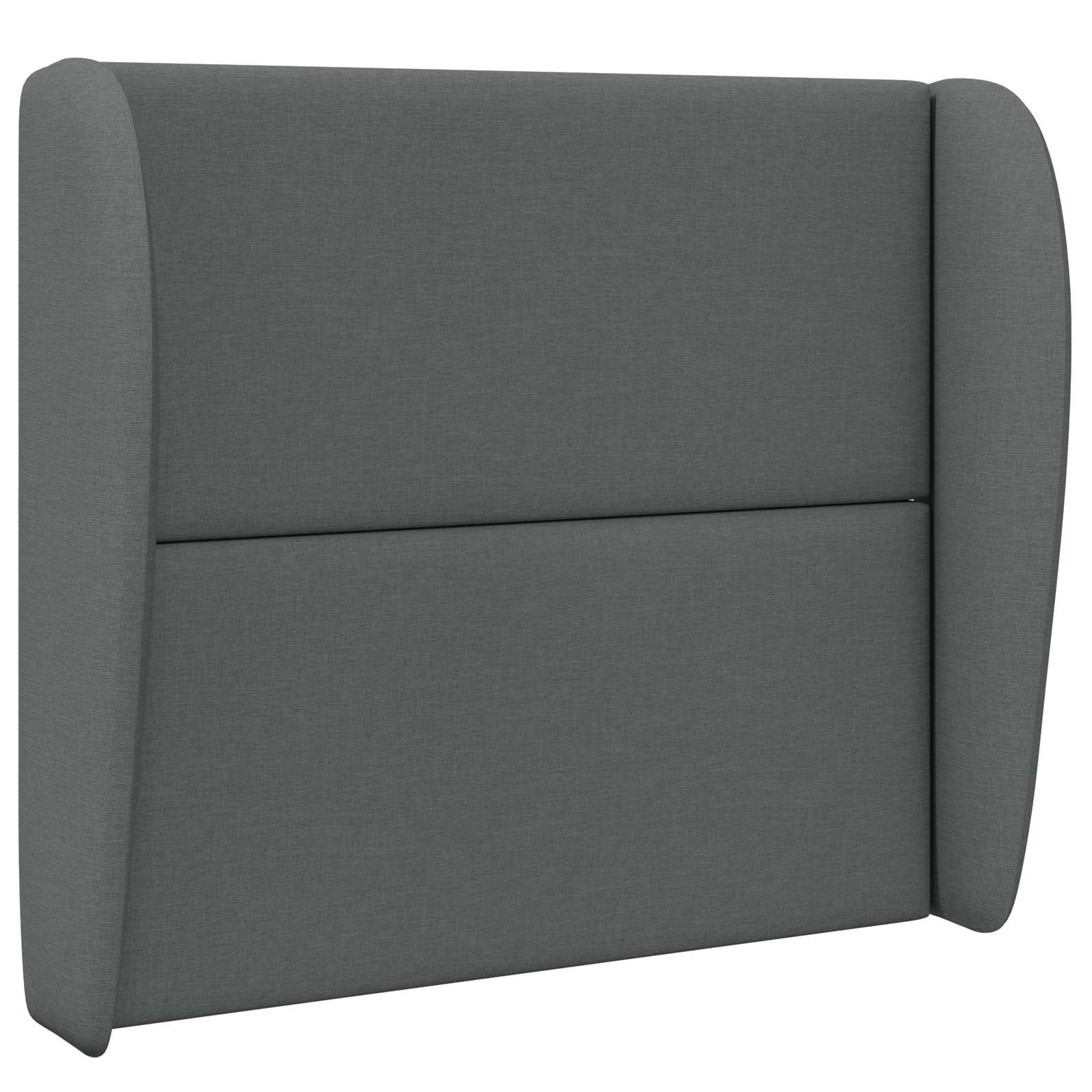 Uši Čela Postele Tmavě Šedá 80 X 23 X 6 Cm Textil