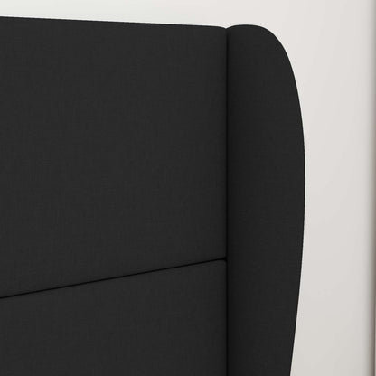 Uši Čela Postele Černá 80 X 23 X 6 Cm Textil