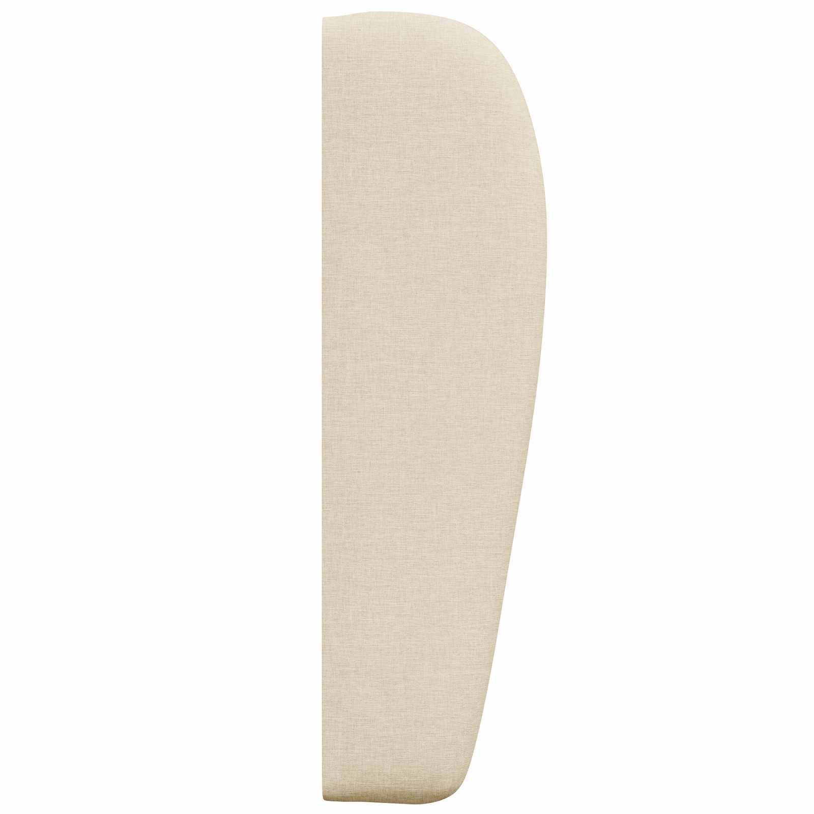 Uši Čela Postele Krémová 80 X 23 X 6 Cm Textil