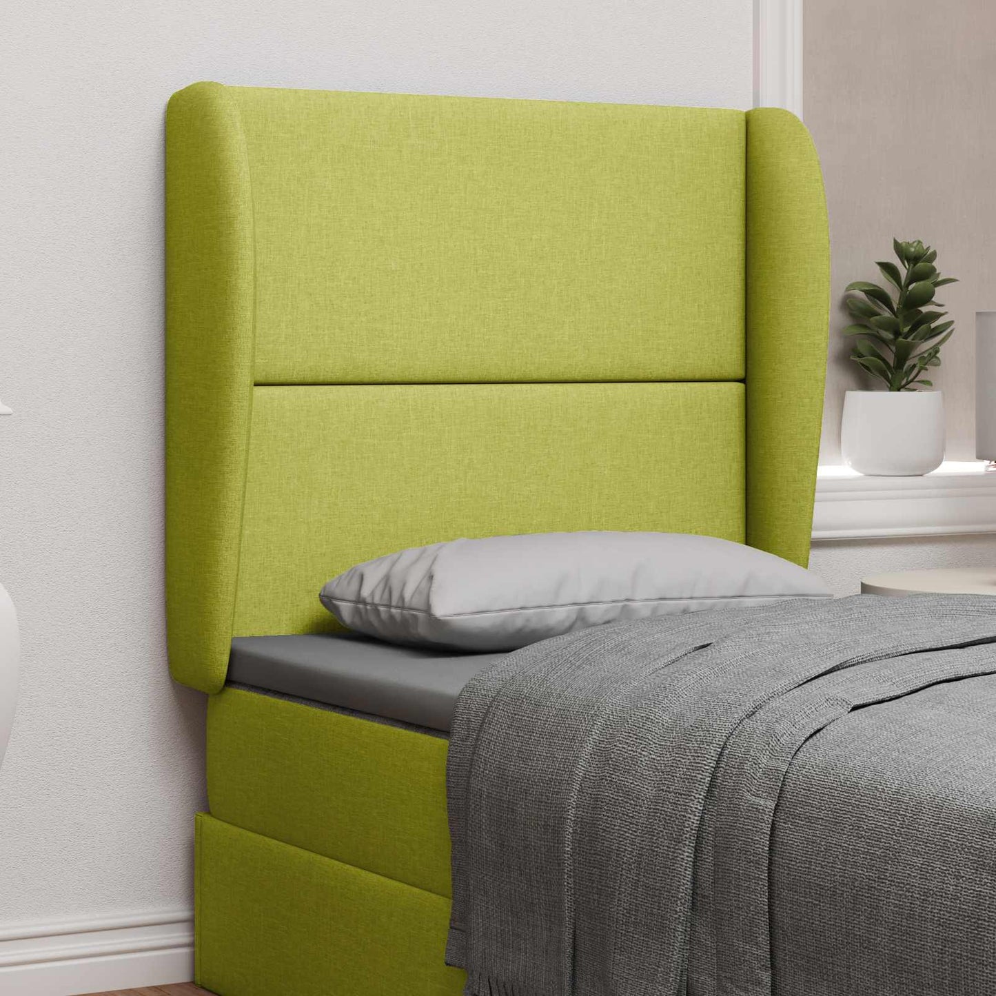 Uši Čela Postele Zelená 80 X 23 X 6 Cm Textil
