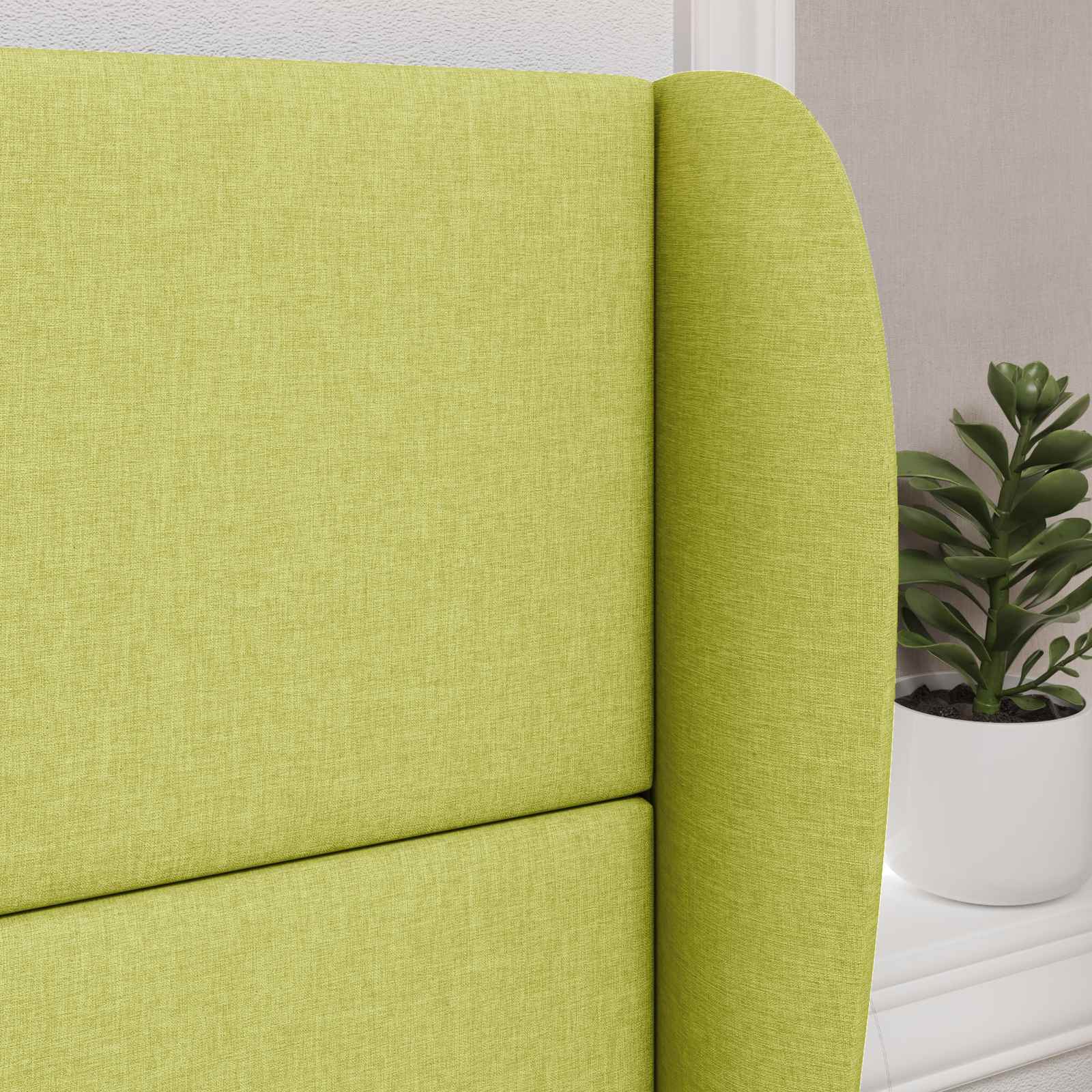 Uši Čela Postele Zelená 80 X 23 X 6 Cm Textil