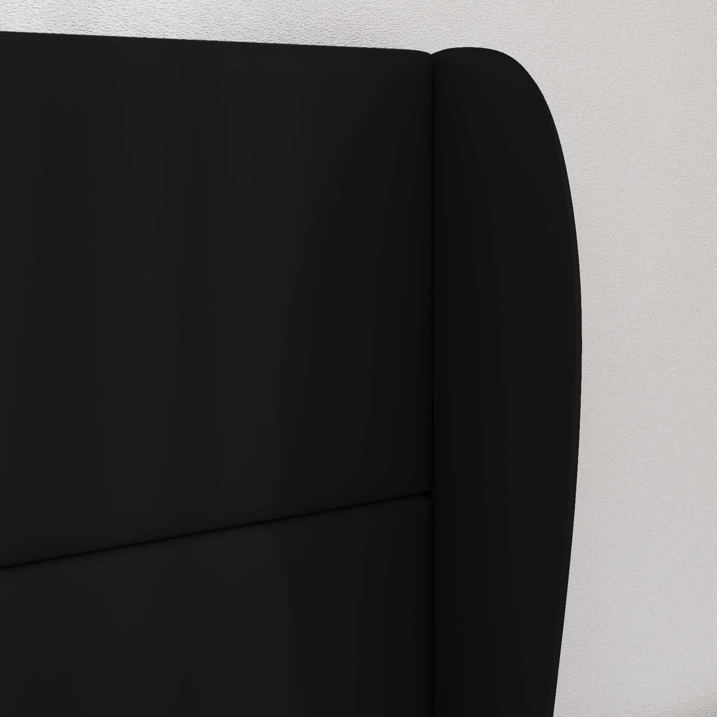 Uši Čela Postele Černá 80 X 23 X 6 Cm Pvc
