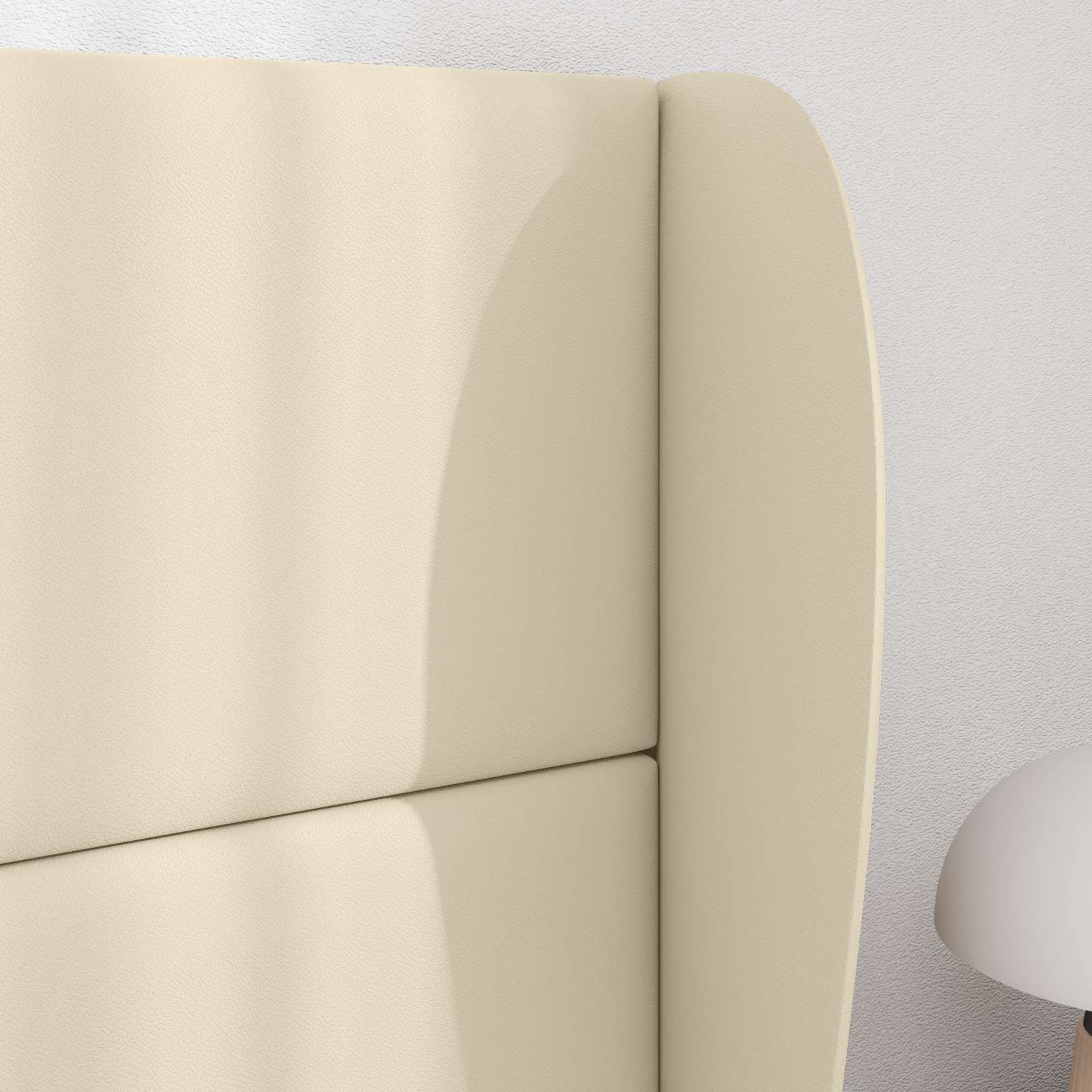 Uši Čela Postele Krémová 80 X 23 X 6 Cm Pvc