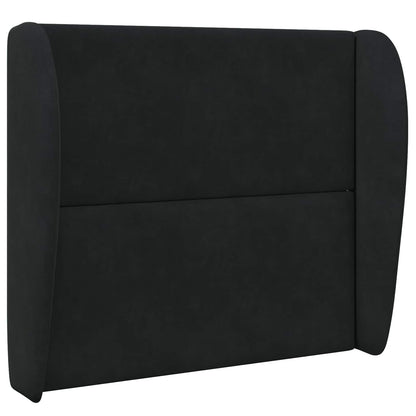 Uši Čela Postele Černá 80 X 23 X 6 Cm Samet